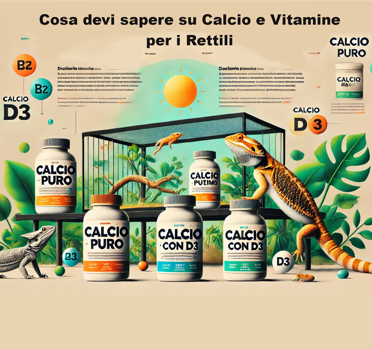 Cosa devi sapere su Calcio e Vitamine per i Rettili